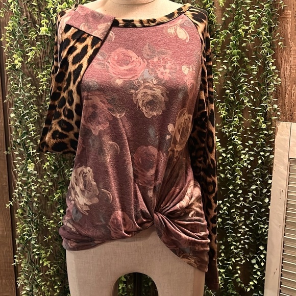 Tops - Floral & Animal Print Top